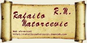 Rafailo Matorčević vizit kartica